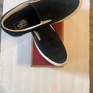 Vans Black and White Slip-On Men's Sneakers